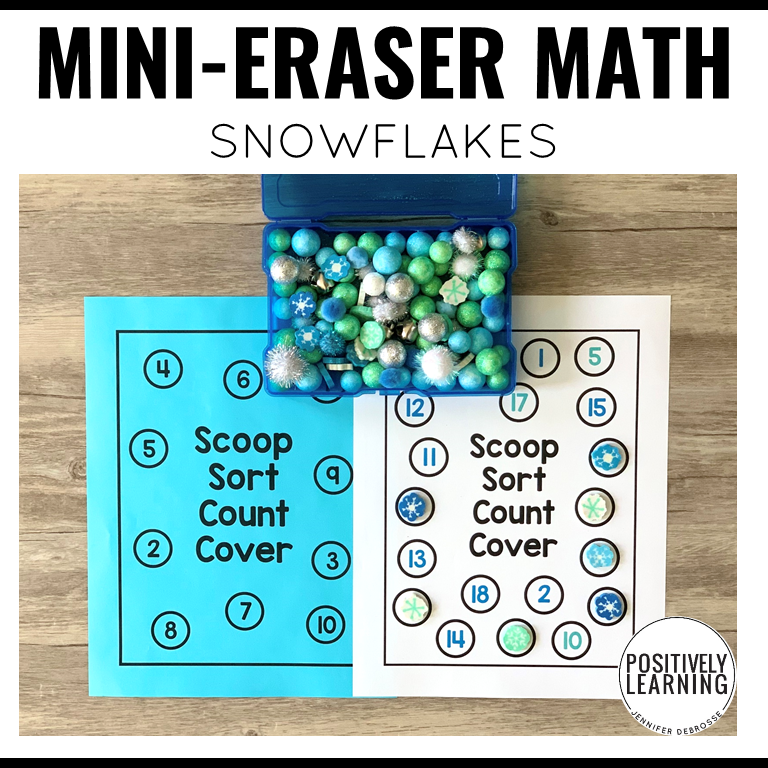 Mini Eraser Math Centers - Positively Learning